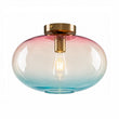 Load image into Gallery viewer, Farmhouze Light-Scandinavian 1-Light Ombre Colored Glass Round Semi Flush-Ceiling Light-13.8 in-
