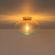 Load image into Gallery viewer, Farmhouze Light-Scandinavian 1-Light Ombre Colored Glass Round Semi Flush-Ceiling Light-13.8 in-
