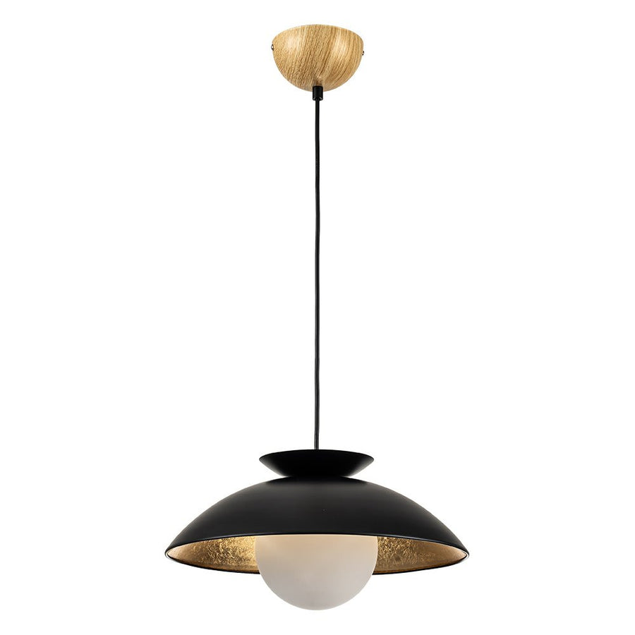 Farmhouze Light-Scandinavian Single Metal Dome Kitchen Pendant-Pendant-Black-