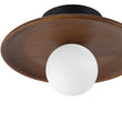 Load image into Gallery viewer, Farmhouze Light-Scandinavian Walnut Frosted Glass Globe Single Ceiling Light-Ceiling Light-11 in-
