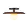 Load image into Gallery viewer, Farmhouze Light-Scandinavian Walnut Frosted Glass Globe Single Ceiling Light-Ceiling Light-11 in-
