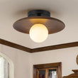 Load image into Gallery viewer, Farmhouze Light-Scandinavian Walnut Frosted Glass Globe Single Ceiling Light-Ceiling Light-11 in-

