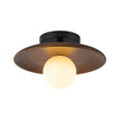 Load image into Gallery viewer, Farmhouze Light-Scandinavian Walnut Frosted Glass Globe Single Ceiling Light-Ceiling Light-11 in-
