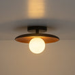 Load image into Gallery viewer, Farmhouze Light-Scandinavian Walnut Frosted Glass Globe Single Ceiling Light-Ceiling Light-11 in-
