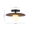 Load image into Gallery viewer, Farmhouze Light-Scandinavian Walnut Frosted Glass Globe Single Ceiling Light-Ceiling Light-11 in-
