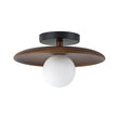Load image into Gallery viewer, Farmhouze Light-Scandinavian Walnut Frosted Glass Globe Single Ceiling Light-Ceiling Light-11 in-
