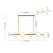 Load image into Gallery viewer, Farmhouze Light-Sculptural Brass Layered Frosted Glass Linear Island Pendant-Chandelier-Brass-
