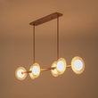 Load image into Gallery viewer, Farmhouze Light-Sculptural Brass Layered Frosted Glass Linear Island Pendant-Chandelier-Brass-
