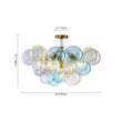 Load image into Gallery viewer, Farmhouze Light - Sculptural Cluster Color Tinted Glass Globe Bubble Semi Flush - Chandelier - 24.8 in - 
