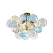 Load image into Gallery viewer, Farmhouze Light - Sculptural Cluster Color Tinted Glass Globe Bubble Semi Flush - Chandelier - 24.8 in - 
