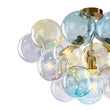 Load image into Gallery viewer, Farmhouze Light - Sculptural Cluster Color Tinted Glass Globe Bubble Semi Flush - Chandelier - 24.8 in - 
