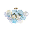 Load image into Gallery viewer, Farmhouze Light - Sculptural Cluster Color Tinted Glass Globe Bubble Semi Flush - Chandelier - 24.8 in - 
