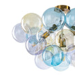 Load image into Gallery viewer, Farmhouze Light - Sculptural Cluster Color Tinted Glass Globe Bubble Semi Flush - Chandelier - 24.8 in - 
