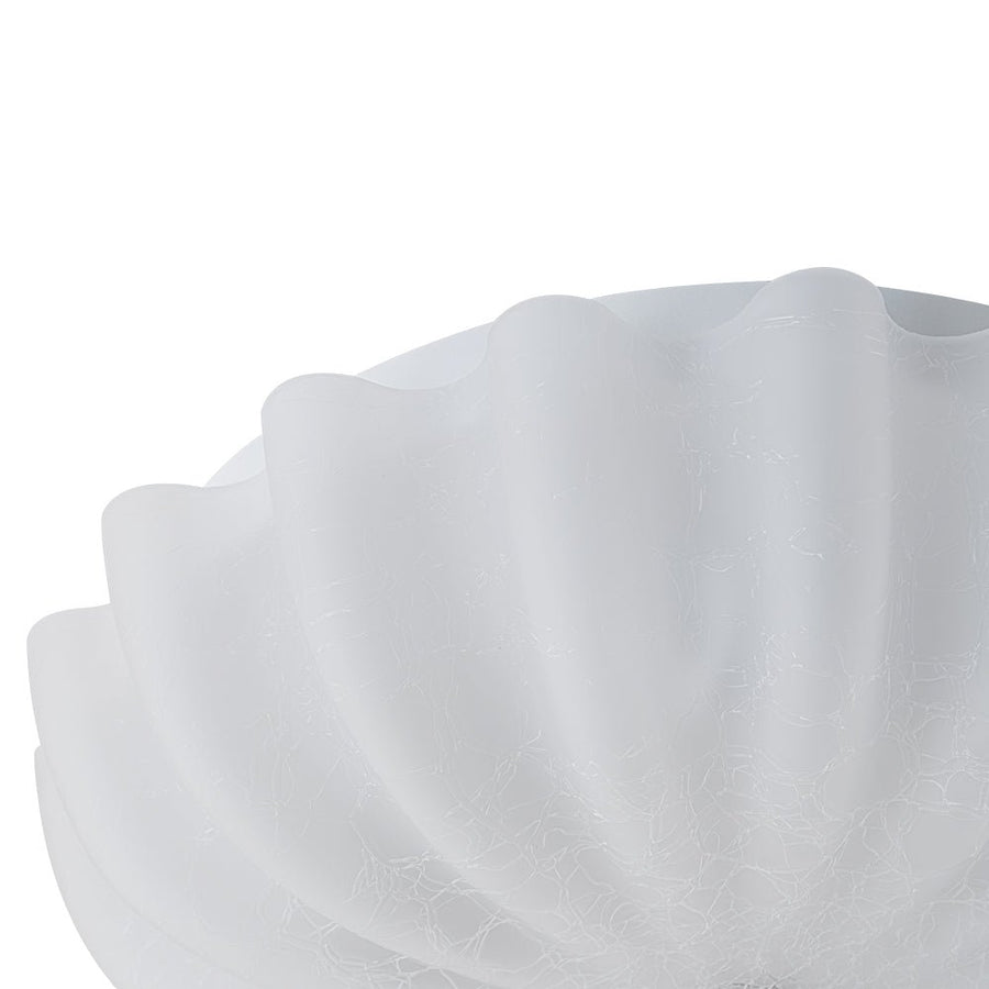 Farmhouze Light - Shabby Chic Flower Crackle Frosted Glass Ceiling Light - Ceiling Light - White - 