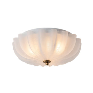 Farmhouze Light - Shabby Chic Flower Crackle Frosted Glass Ceiling Light - Ceiling Light - White - 
