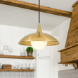 Load image into Gallery viewer, Farmhouze Light-Shaker Farmhouse 1-Light Brass Metal Dome Kitchen Pendant-Pendant-1 Pack-
