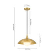 Load image into Gallery viewer, Farmhouze Light-Shaker Farmhouse 1-Light Brass Metal Dome Kitchen Pendant-Pendant-2 Packs-

