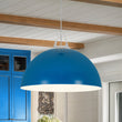 Load image into Gallery viewer, Farmhouze Light-Shaker Minimalist 1-Light Iron Dome Kitchen Pendant-Pendant-Blue-
