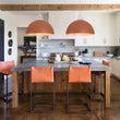Load image into Gallery viewer, Farmhouze Light-Shaker Minimalist 1-Light Iron Dome Kitchen Pendant-Pendant-Orange-
