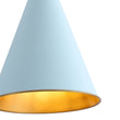 Load image into Gallery viewer, Farmhouze Light - Shaker Style Aged Brass Single Soft Blue Cone Pendant Light - Pendant - Blue + Brass - 
