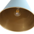 Load image into Gallery viewer, Farmhouze Light - Shaker Style Aged Brass Single Soft Blue Cone Pendant Light - Pendant - Blue + Brass - 

