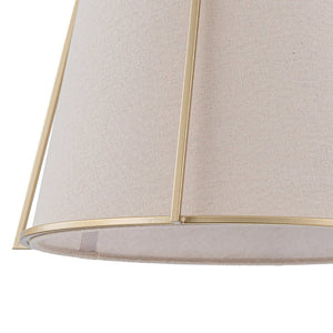 Farmhouze Light - Spanish Farmhouse 1 - Light Drum Beige Linen Lantern Pendant - Chandelier - 14.6 in - 