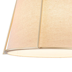 Farmhouze Light - Spanish Farmhouse 1 - Light Drum Beige Linen Lantern Pendant - Chandelier - 14.6 in - 