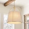 Load image into Gallery viewer, Farmhouze Light-Spanish Farmhouse 4-Light Drum Beige Linen Lantern Pendant-Chandelier-19.7 in-

