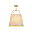 Load image into Gallery viewer, Farmhouze Light-Spanish Farmhouse 4-Light Drum Beige Linen Lantern Pendant-Chandelier-19.7 in-
