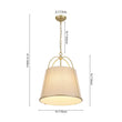 Load image into Gallery viewer, Farmhouze Light-Spanish Farmhouse 4-Light Drum Beige Linen Lantern Pendant-Chandelier-19.7 in-
