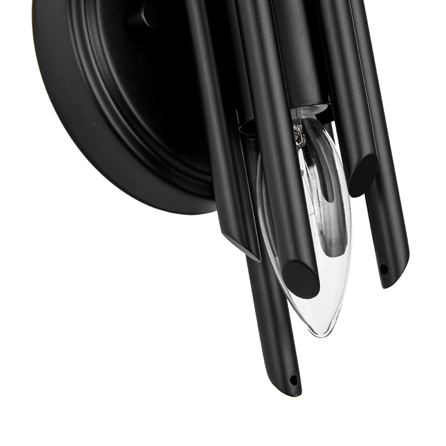 Farmhouze Light - Statement Cylindrical Pipe Bathroom Single Wall Light - Wall Sconce - Chrome - 