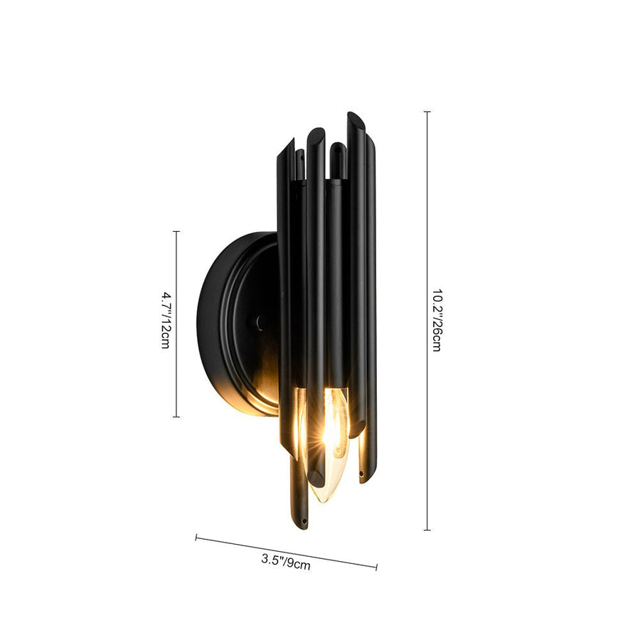 Farmhouze Light - Statement Cylindrical Pipe Bathroom Single Wall Light - Wall Sconce - Chrome - 