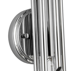 Farmhouze Light - Statement Cylindrical Pipe Bathroom Single Wall Light - Wall Sconce - Chrome - 