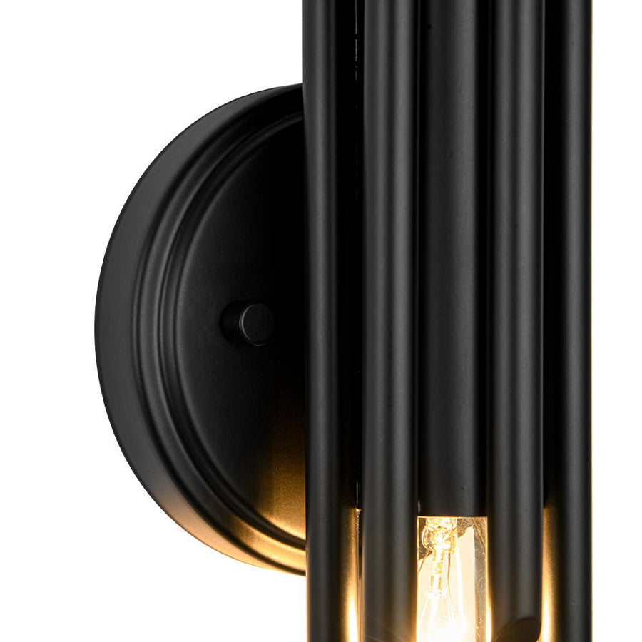 Farmhouze Light - Statement Cylindrical Pipe Bathroom Single Wall Light - Wall Sconce - Chrome - 