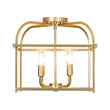 Load image into Gallery viewer, Farmhouze Light - Traditional Candle Style Box Lantern Semi Flush Light - Ceiling Light - Brass - 
