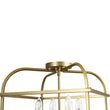 Load image into Gallery viewer, Farmhouze Light - Traditional Candle Style Box Lantern Semi Flush Light - Ceiling Light - Brass - 
