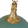 Load image into Gallery viewer, Farmhouze Light - Vintage 1 - Light Gold Green Patina Metal Dome Pendant - Chandelier - 15.7 in - 
