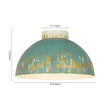 Load image into Gallery viewer, Farmhouze Light - Vintage 1 - Light Gold Green Patina Metal Semi Flush Mount - Ceiling Light - 13.8 in - 
