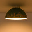 Load image into Gallery viewer, Farmhouze Light - Vintage 1 - Light Gold Green Patina Metal Semi Flush Mount - Ceiling Light - 13.8 in - 

