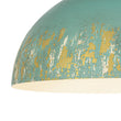 Load image into Gallery viewer, Farmhouze Light - Vintage 1 - Light Gold Green Patina Metal Semi Flush Mount - Ceiling Light - 13.8 in - 
