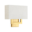 Load image into Gallery viewer, Farmhouze Light-Vintage 2-Light Fabric Square Brass Wall Lamp-Wall Sconce-1 Pack-
