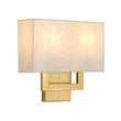 Load image into Gallery viewer, Farmhouze Light-Vintage 2-Light Fabric Square Brass Wall Lamp-Wall Sconce-1 Pack-
