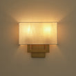 Load image into Gallery viewer, Farmhouze Light-Vintage 2-Light Fabric Square Brass Wall Lamp-Wall Sconce-2 Packs-
