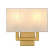 Load image into Gallery viewer, Farmhouze Light-Vintage 2-Light Fabric Square Brass Wall Lamp-Wall Sconce-2 Packs-
