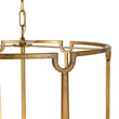 Load image into Gallery viewer, Farmhouze Light-Vintage 4-Light Antique Gold Metal Cylinder Cage Lantern Pendant-Ceiling Light-21.7 in-
