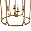 Load image into Gallery viewer, Farmhouze Light-Vintage 4-Light Antique Gold Metal Cylinder Cage Lantern Pendant-Ceiling Light-21.7 in-
