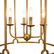 Load image into Gallery viewer, Farmhouze Light-Vintage 4-Light Antique Gold Metal Cylinder Cage Lantern Pendant-Ceiling Light-21.7 in-
