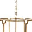 Load image into Gallery viewer, Farmhouze Light-Vintage 4-Light Antique Gold Metal Cylinder Cage Lantern Pendant-Ceiling Light-21.7 in-

