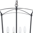 Load image into Gallery viewer, Farmhouze Light-Vintage 4-Light Candle Style Arched Square Cage Pendant-Ceiling Light-Black-
