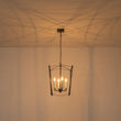 Load image into Gallery viewer, Farmhouze Light-Vintage 4-Light Candle Style Arched Square Cage Pendant-Ceiling Light-Black-

